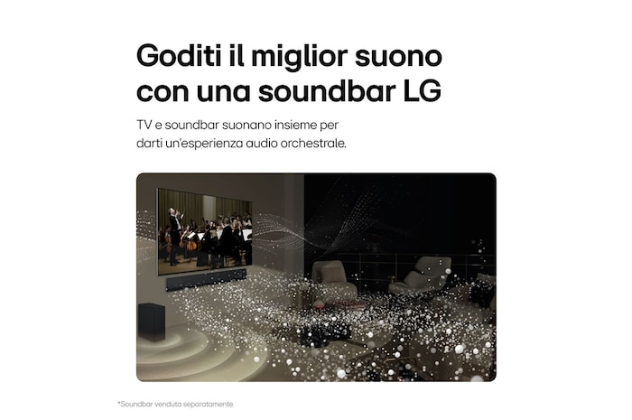 Vista angolata del TV LG OLED evo, OLED G4 dall'alto
